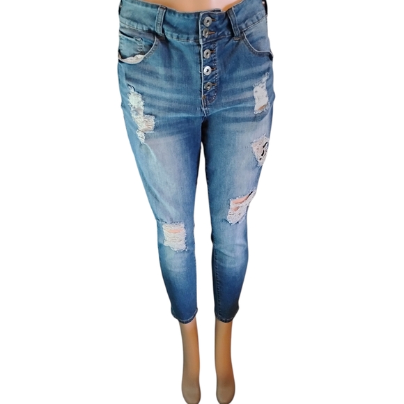 Helena  High Rise Distressed Skinny Jeans - Picture 2 of 4